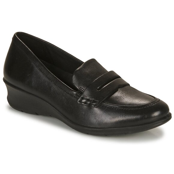 ECCO Felicia Black Leather Penny Loafers Size EU 41 - Picture 2 of 11